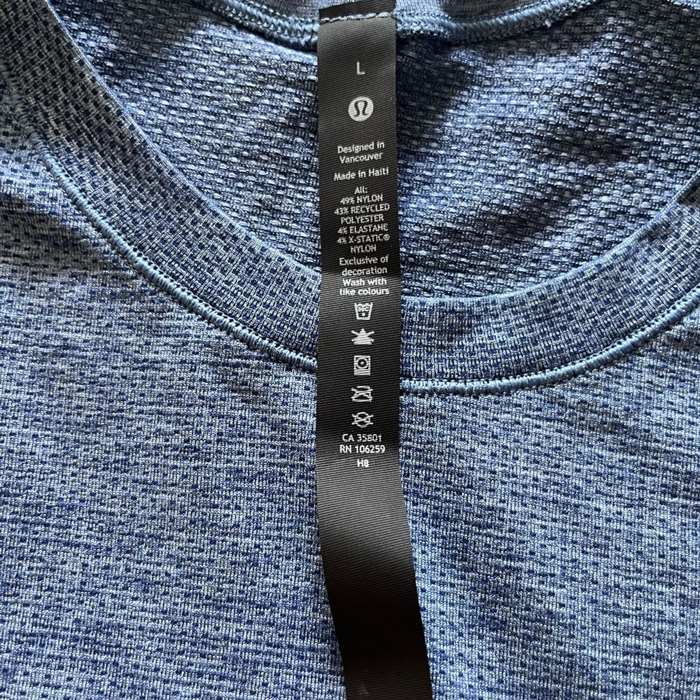 NWT LULULEMON mens short sleeve tank size large